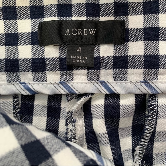 J. Crew Remi Navy Gingham Pants - Picture 7 of 9
